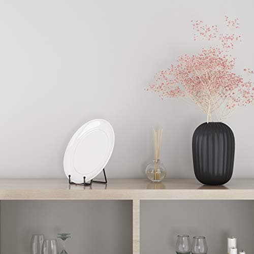 Decolore 5-Pack 3-Inch Black Iron Easel Stands for Pictures and Decorative Plates