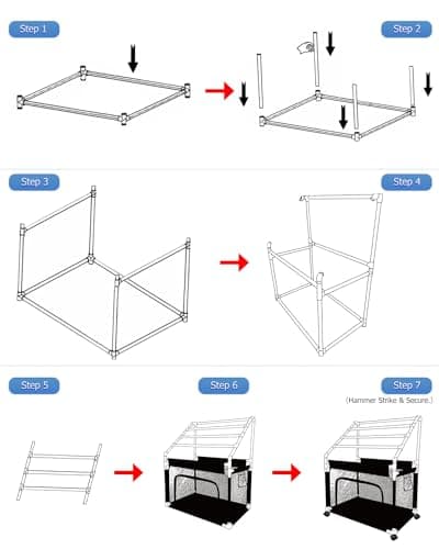 Hutigertech 4 Tier Moveable Poolside Towel Rack with Net and Wheels