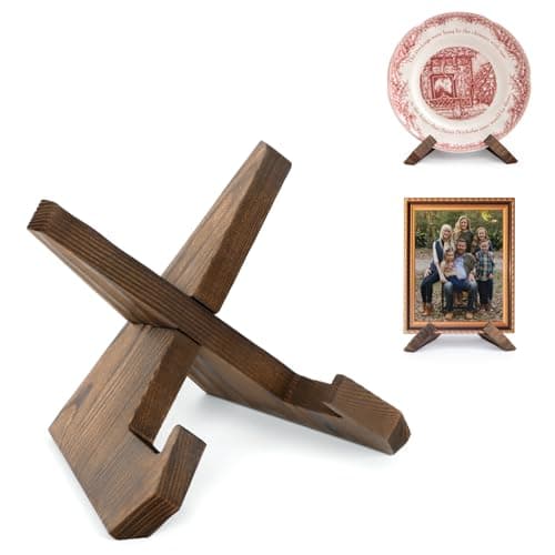 4.5 Inch Wooden Picture Frame Holder - Decorative Table Top Easel