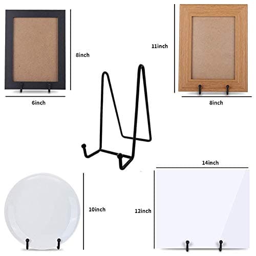 2-Pack 6 Inch Black Iron Plate Stands for Display and Holding Pictures, Dishes, Books, Photos, Artɛɛɛɛɛɛɛɛɛɛɛɛɛɛɛɛɛɛɛɛɛɛ