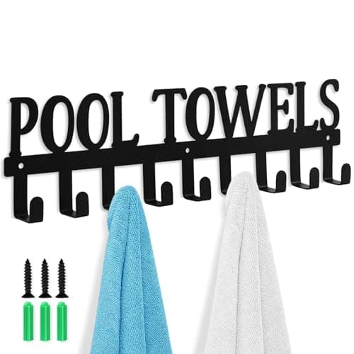 Bath Towel Rack with 9 Hooks