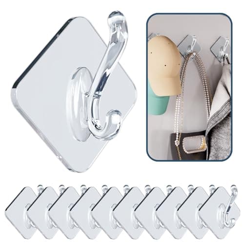 10 Pack Heavy Duty Wall Hooks for Coats and Towels