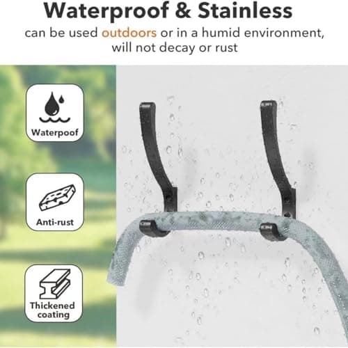 10-Pack Metal Hanging Coat Hooks, Wall Mount, Heavy Duty Screws