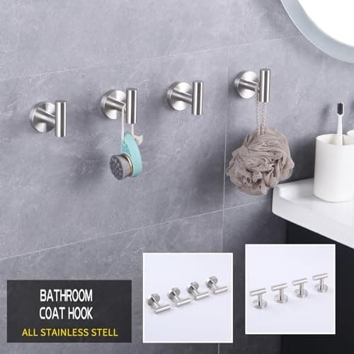 Modern SUS 304 Stainless Steel Bath Towel Hook AG1307B-LS — Brushed