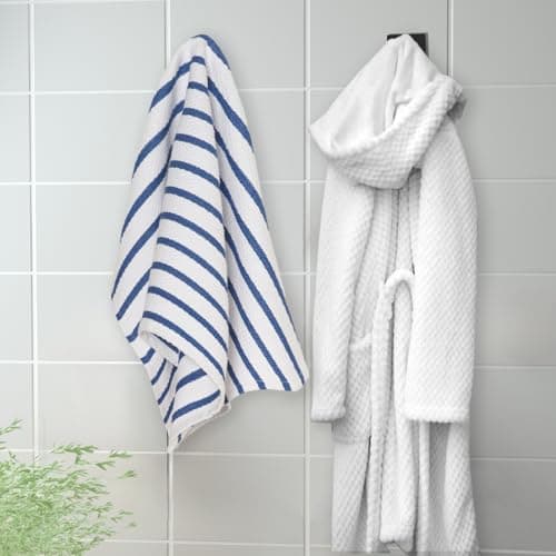 IBosins Heavy Duty Square Matte Black Bathroom Towel Hooks 6-Pack