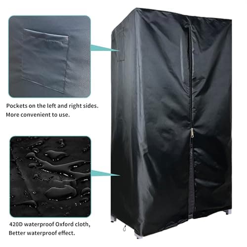 Waterproof 24-Inch Towel Rack Cover for 66-Gallon Rattan Wicker Towel Valet