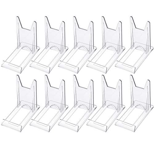 Zonon Clear Mini Acrylic Plate Stands for Picture Display