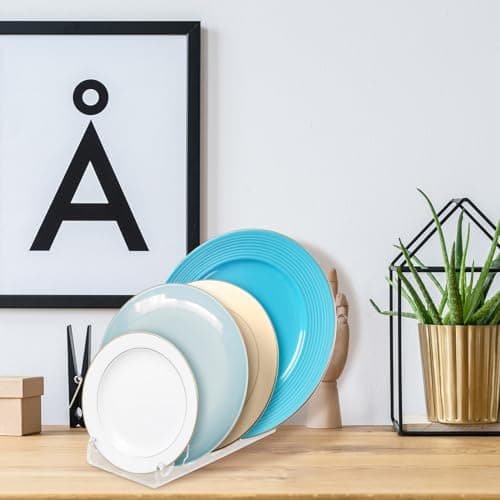 Domensi Acrylic Plate Stands for Display China Place Setting