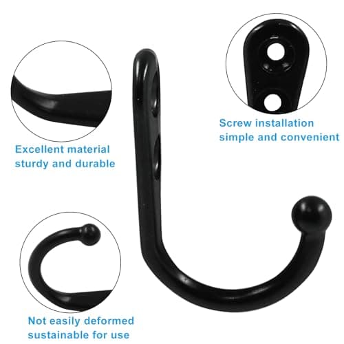 Minimalist Wall Mounted Coat Hooks for Mug, Bag, and Robe