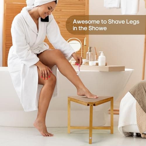 12 Inch Shower Foot Rest for Small Spaces, Legs Shaving Bench