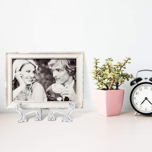 Boao 12 Pack Clear Display Card Easel for Weddings and HomeDecoration
