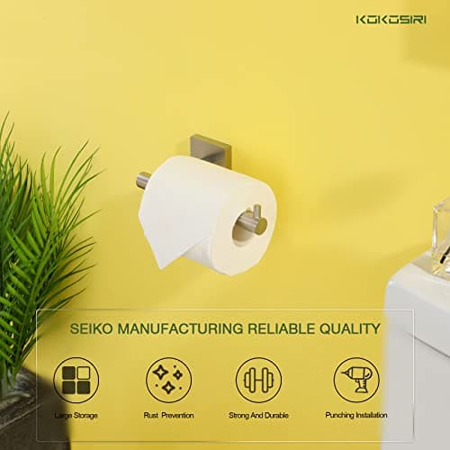 KOKOSIRI Brushed Nickel Toilet Paper Holder B2000BR