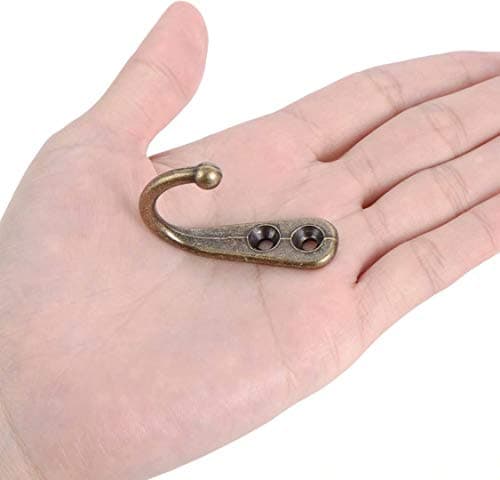30 Piece Large Wall Mount Coat Hook with Rustic Bronze Finish and 60 Screws for Bath/Kitchen/Garage