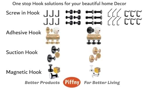 6 Pack Heavy Duty Stainless Steel Robe & Towel Hooks, Modern Industrial Design