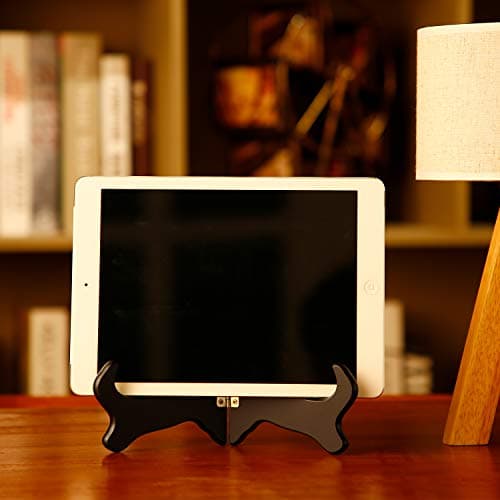 Tatuo 2-Pack Wooden Plate Stands for Display and Decor