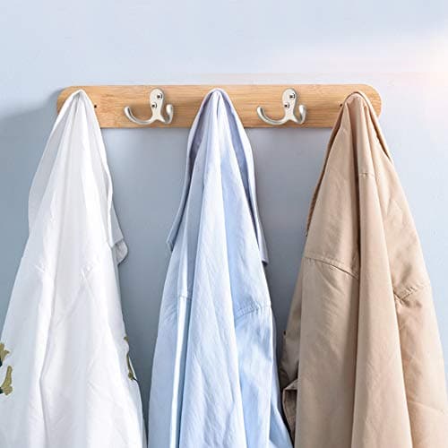 28-Pack Heavy Duty Double Prong Wall Hooks with 56 Screws for Coats, Scarves, Bags, Towels, Keys, Caps, and Hats