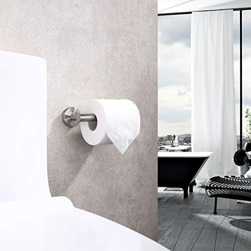 Brushed Nickel Toilet Paper Holder - Modern Wall-Mount SUS304 Stainless Steel Dispenser for Bathroom or Kitchen