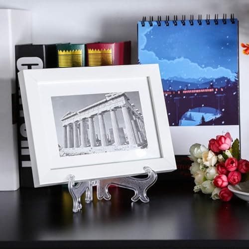 Boao 12 Pack Clear Display Card Easel for Weddings and HomeDecoration