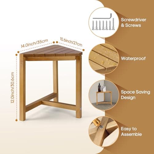 12 Inch Shower Foot Rest for Small Spaces, Legs Shaving Bench