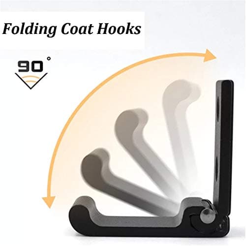 Matte Black 6PCS Aluminum Alloy Coat & Towel Hooks Heavy Duty Indoor Outdoor