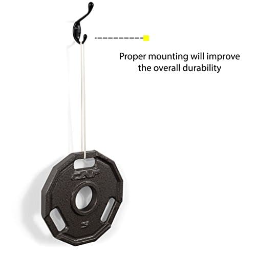 Brightmaison 6-Pack Heavy Duty 3.5" Dual Hooks Black Wall Mount Utility Coats, Scarves, Bagsitting