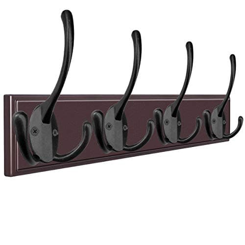 Retro Double Utility Rustic Hooks for Thick Coats and Bags (6 Pack)