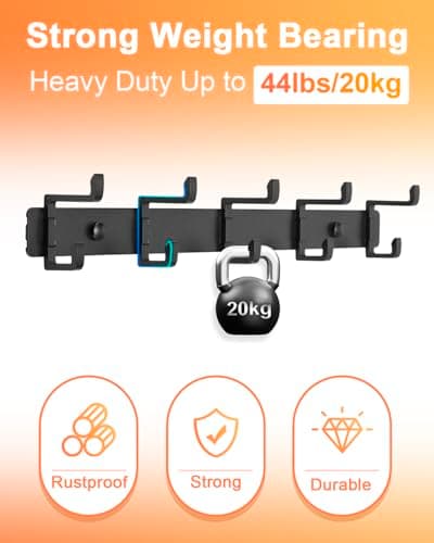 DECLUTTR 2 Pack Heavy Duty Coat Rack, Wall Mount Black