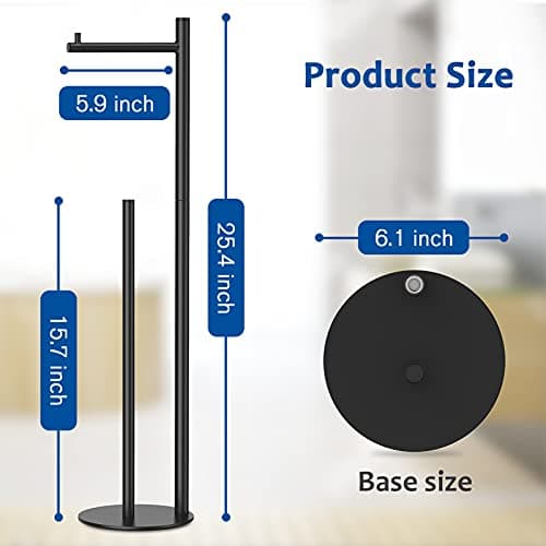 Standing Toilet Paper Holder with Storage - For Bathroom