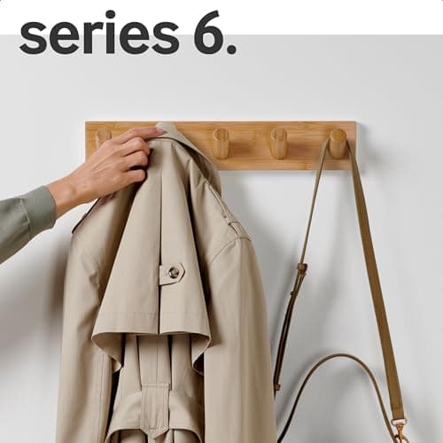Modern Scandinavian Wall Coat Rack with 5 Hooks