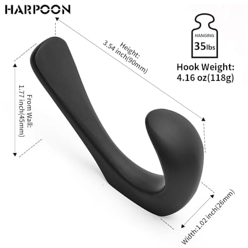 HARPOON 5-Piece Rustproof Satin Nickel Coat Hook