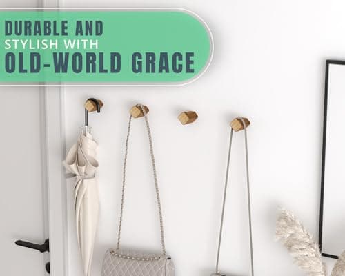 Comfify Bamboo Wall Hooks for Hanging Essentials