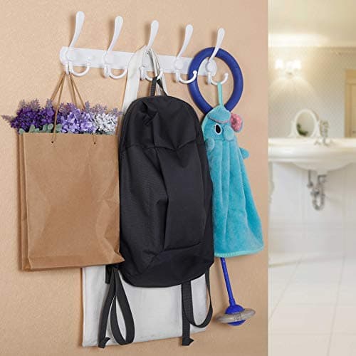 WEBI Wall Mount Coat Rack with Hooks for Jackets and Clothes