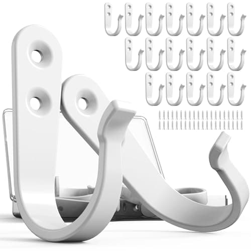 20PCS Heavy Duty Metal Wall Hooks for Coats, Towels, Backpacks & More — 20pcs + White
