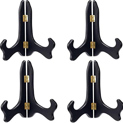 Vernuos Black 6 Inch Wooden Display Stand for Weddings and Home Decor