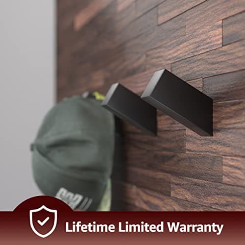 4-Pack Matte Black Aluminum Wall Hooks for Hat & Backpack Storage