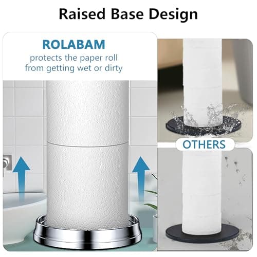 Chrome Heavy Duty Toilet Paper Holder with Reserve Function