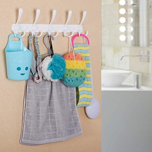 WEBI Wall Mount Coat Rack with Hooks for Jackets and Clothes
