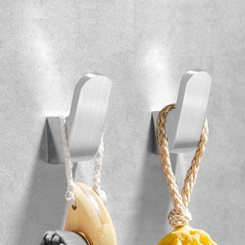 Bathroom Wall Mount Towel Hooks, 4 Pack Brushed
