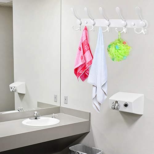 Stainless Steel Wall Mount Coat Rack, 2 Packs 15 Hooks Entryway Closet