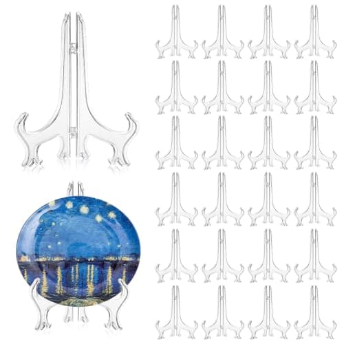 Small Plate Stands for Display, Plate Holders for Displaying, Stands for Display (Clear)