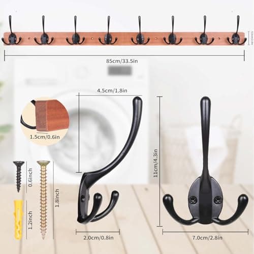 Entryway Coat Rack with 8 Hooks