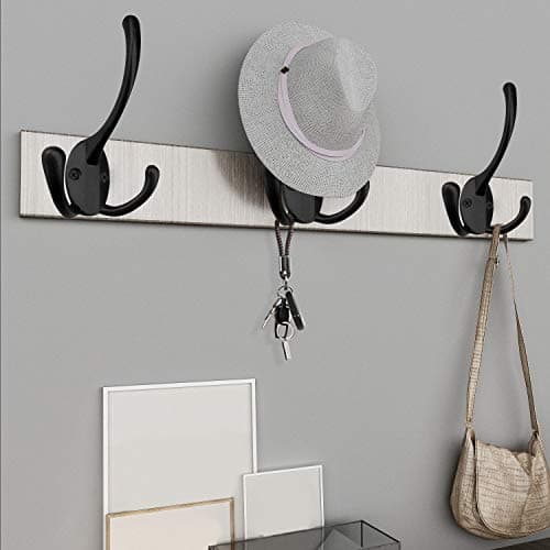 Retro Double Utility Rustic Hooks for Thick Coats and Bags (6 Pack)
