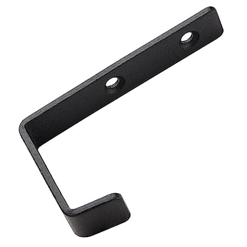 Heavy Duty Double Hole Wall Hooks - Extra Thick Pure Metal, Firm Installation, Coat & Key Hanger, Sand Black