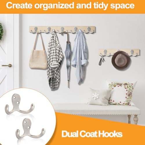 20 Pack Heavy Duty Silver Coat Hooks for Wall Hanging