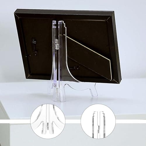 Clear Acrylic Plate Stand, 2 Pieces 4.4/6.4-Inch Display Easels