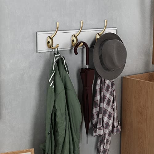 Antique Brass Coat Hooks for Coat, Scarf, Bag, Towel, Key, Cap, Cup, Hat