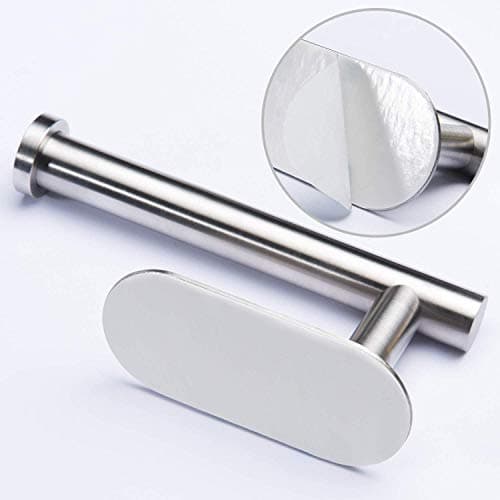 YIGII Stainless Steel Brushed Self-Adhesive Toilet Paper Holder
