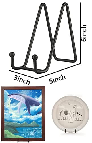 2-Pack 6 Inch Black Iron Plate Stands for Display and Holding Pictures, Dishes, Books, Photos, Artɛɛɛɛɛɛɛɛɛɛɛɛɛɛɛɛɛɛɛɛɛɛ