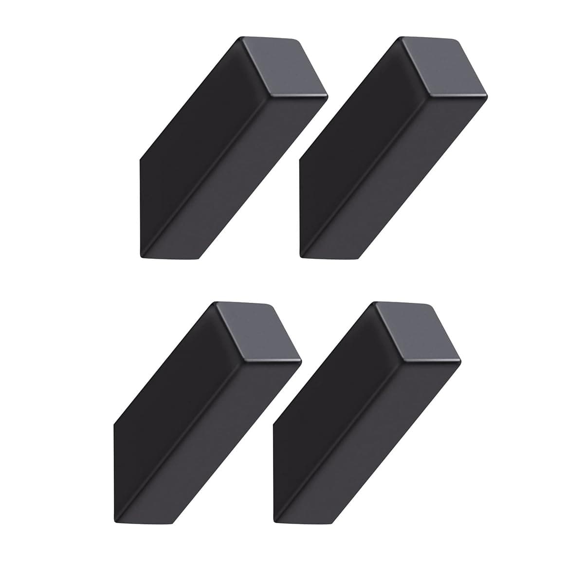 4 Pack Matte Black Stainless Steel Towel Hooks for Bathroom Wall Mount