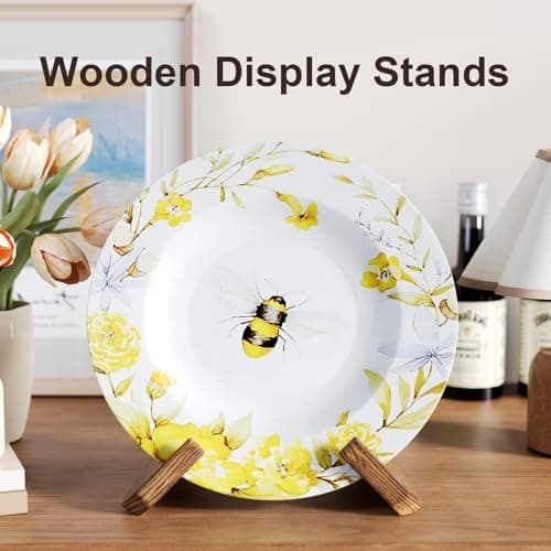 6.5 Inch Wood Picture Frame Stand, Decorative Display Holder for Books, Cookbooks, Art Photos